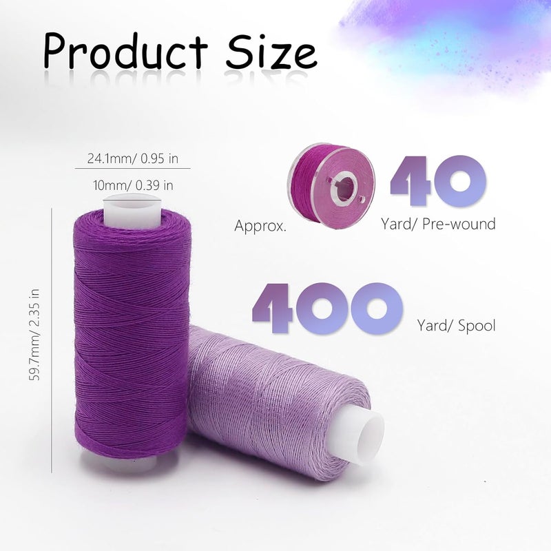 AILUHONG 72Pcs Sewing Thread kit, 36 Assorted Colors Machine Threads with Spools, 36 Same Color Prewound Bobbins Threads Set, Polyester Thread for Hand and Sewing Machine - Image 2
